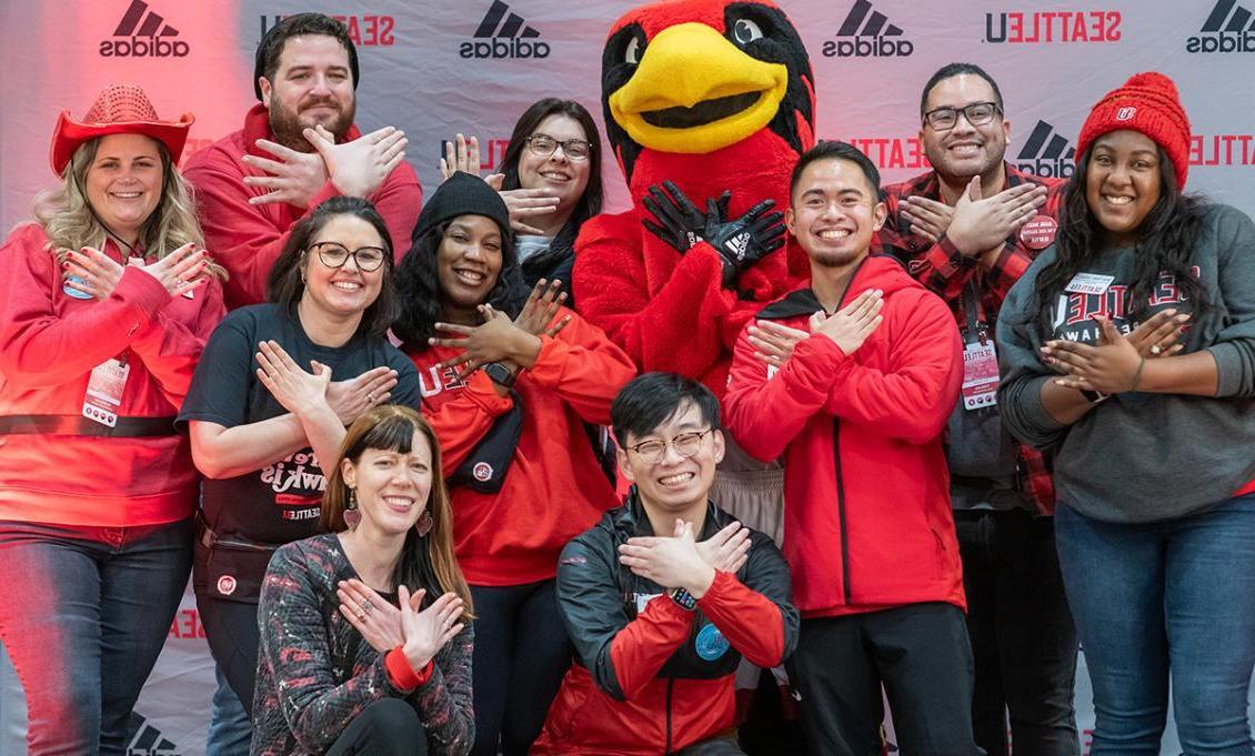 The Alumni Engagement Staff poses together